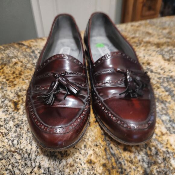 BALLY Switzerland Brown Tassel Leather Loafers Size 9D Made in Italy main image 8